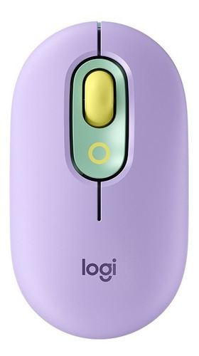 Mouse Logitech Pop Bluetooth Botón Emojis - Lila Verde