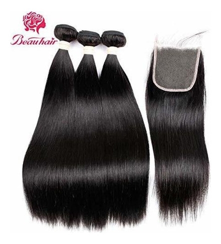 Cabello Brasileno 7a Cabello Humano Virgen 3 Paquetes Con (4