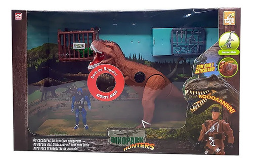 Set Dinopark Hunters T-rex Con Sonido Accesorios Premium