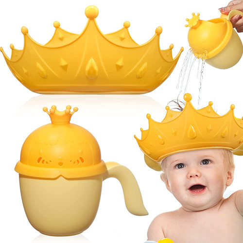 ~? Gorra De Baby Shower Ajustable De Silicona Crown Shampoo 