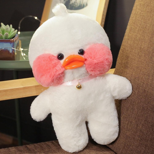 Imagen 5 de 5 de Peluche Patito Kawaii Lalafanfan De 30cm Con Accesorios