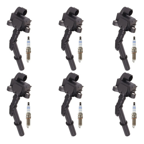 6x Ignition Coil +spark Plug Uf741 For Mercedes-benz C30 Ccf