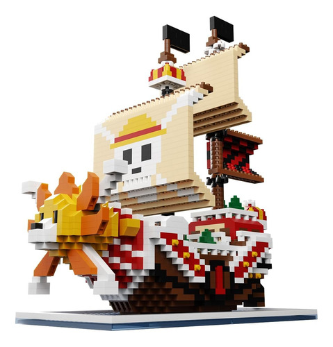 Pirate Boat Models Op Anime Diy 3d Micro Building Blocks Set