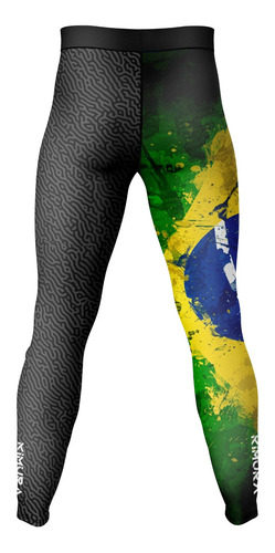 Imagem 2 de 4 de Calça Fitness Compressão Bandeira Brasil Combate Camuflado