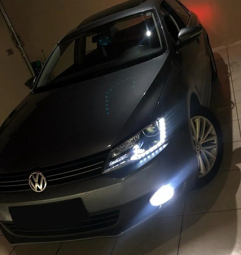 Par Farol De Led Jetta Mk6 E 6,5 2011 A 2018 Projetor E Drl