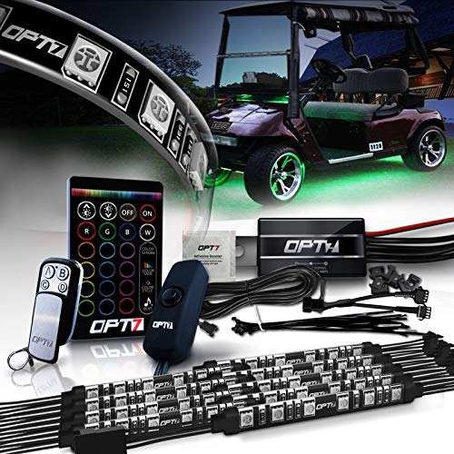 Opt7 Aura Golf Cart Underglow Led Lighting Strips Kit, Neon