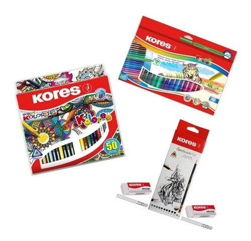 Kit Especial Colorx50,24 Plumones,lapices Graduados,borrador