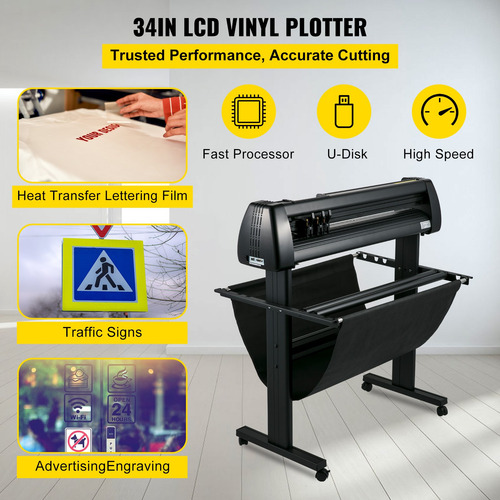 Máquina Cortadora Vinilo 34puLG Plotter Soporte Suelo Msi