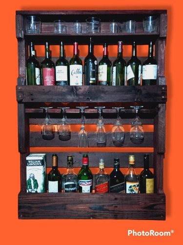 Imagen 3 de 6 de Bar En Madera, Color Caoba