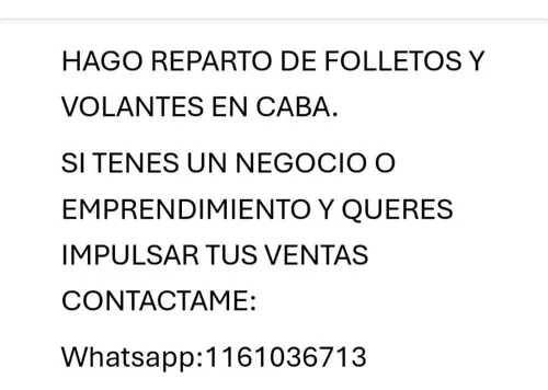 Reparto De Volantes En Caba