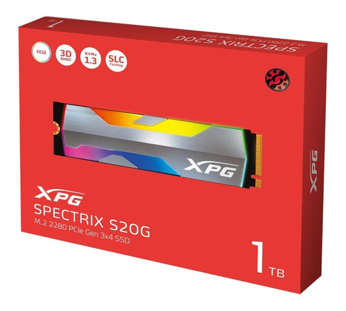 Imagen 6 de 10 de Disco Ssd 1tb M2 2280 Nvme Adata Xpg Spectrix S20 Rgb Gamer