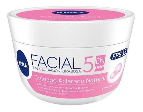 Nivea Facial Cuidado 5en1 Aclaradonatural, Efecto Mate 200ml