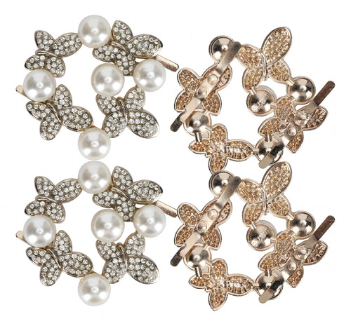 Adornos De Perlas, 4 Piezas, Clips De Zapatos De Moda, De Al