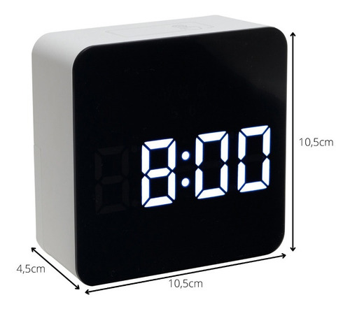 Imagem 5 de 6 de Relógio Led De Mesa Digital Espelhado