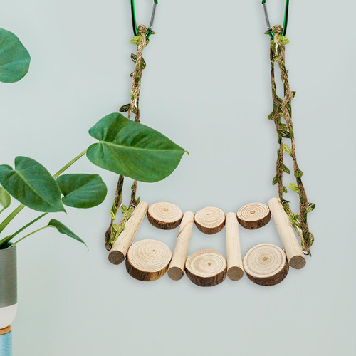 Columpio De Madera Para Loros, Juguetes Para Masticar Ramas