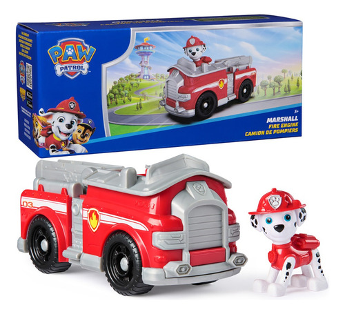 Paw Patrol, Camión De Bomberos De Marshall, Vehículo De Juguete Con Figura De Acción Coleccionable, Juguetes Respetuosos Con El Medio Ambiente Para Niños Y Niñas A Partir De 3 Años