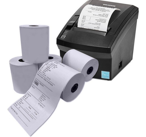Imagen 3 de 8 de 10 Rollos Papel Rollo Térmico 80x70 Mm Tickets Recibo C/ Iva