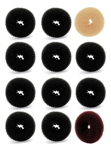 12 Rosquinha Donut Para Fazer Coque Médio Penteado Acessório