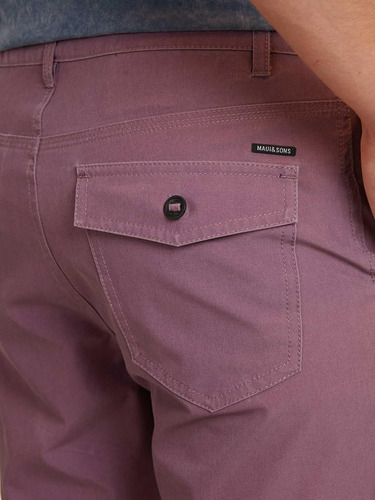 Bermuda Colored Chino Young Juvenil Hombre Burdeo Maui And S