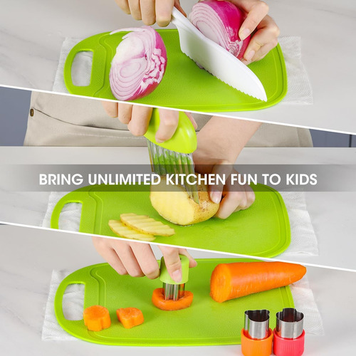 Aieve Juego De Cuchillos Para Niños Para Cocina Real, Juego