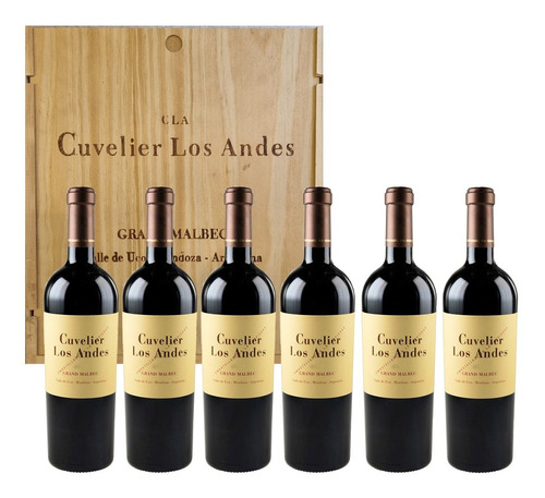 Vino Cuvelier Los Andes Grand Malbec 750 Ml Caja X 6