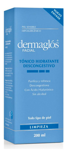 Tonico Dermaglos Hidratante Descongestivo Purificante 200 Ml