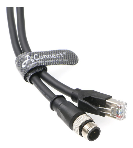 Aconnect D-code Cable M12 De 4 Pines Macho A Rj45 Macho, Cat