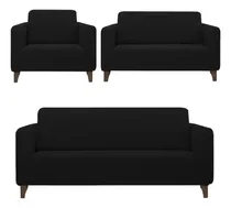 Comprar Juego de Protector Cubre Sala Elástico Strech última generación Melocotton - Color Negro - Renueva tu Sala sin gastar más. Incluye Protectores de Sofá de 1, 2 y 3 plazas. Ideal para Mascotas y niños