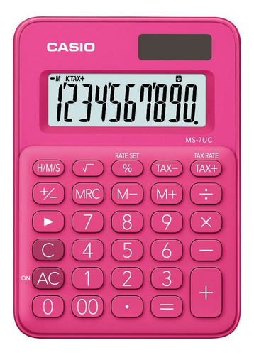 Calculadora Casio Ms 7uc Rd N Dc Rosa