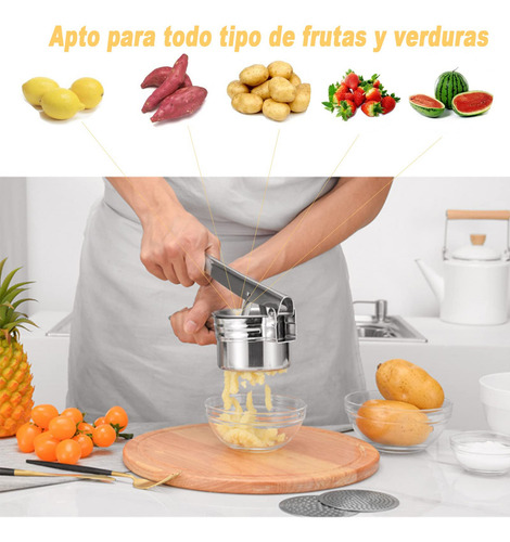 Prensador De Patatas Exprimidor Manual De Fruta De Acero
