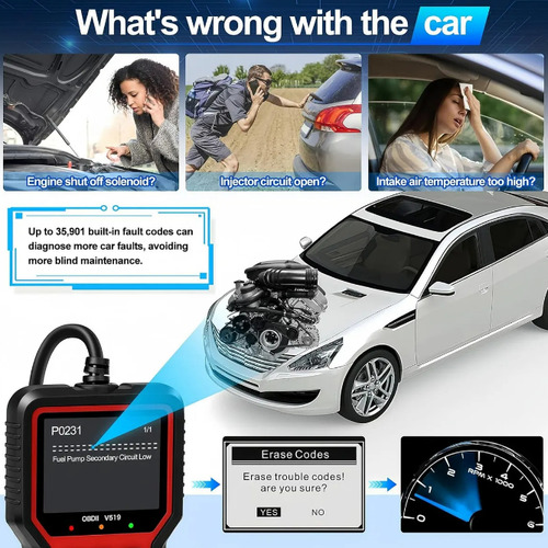 Obd2 Escáner Automotriz Professional V519, Lector De Código