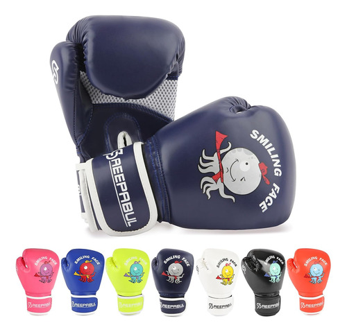 Guantes P/ Boxeo Saeepabul, Infantil, 6 Oz, Azul Oscuro