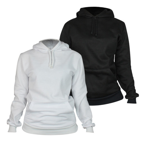 Paquete De 2 Sudaderas Hoodie Capucha Mujer Felpa Moda