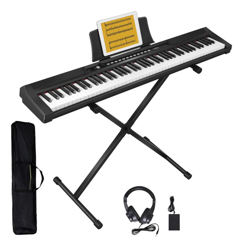 Piano Digital Semi Ponderado De 88 Teclas Con Bluetooth