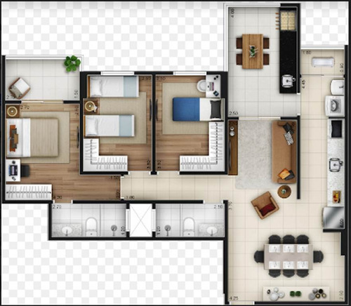 Imagem 18 de 30 de Apartamento, 3 Dorms Com 95.1 M² - Canto Do Forte - Praia Grande - Ref.: Gim6023930 - Gim6023930