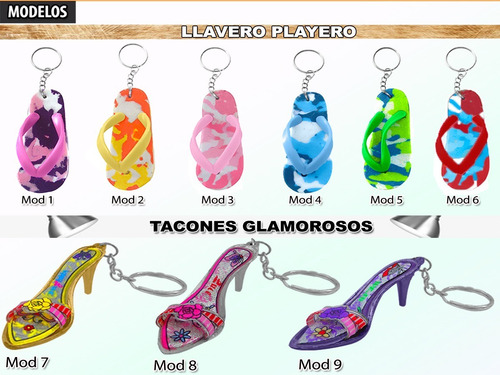 Bello Llavero Glamoroso Y Playero Calidad Regalo Detalle