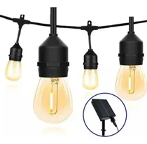 Comprar Luces De Navidad Solar Y Corriente 10 Mt 20 Focos Protección