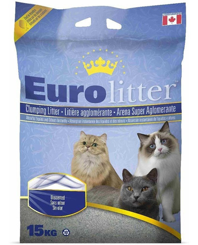 Arena Para Gatos Euro Litter 15 Kg