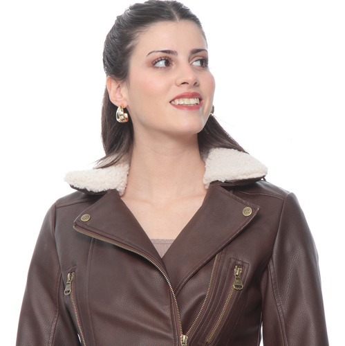 Chaqueta Wados Cuero Ecologico Con Cuello Chiporro Desmontable