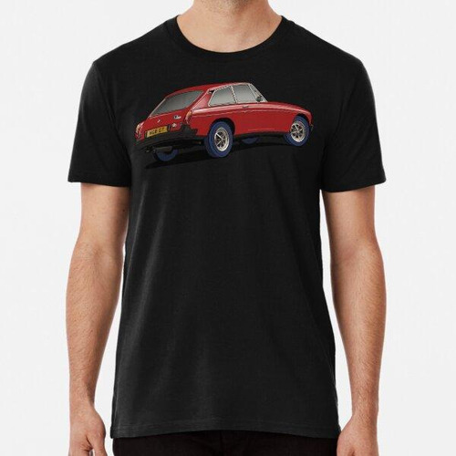 Remera Mgb Gt Classic British Sports Car In Burgundy Red ALG