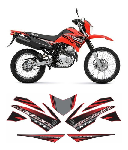 Kit Adesivos Yamaha Lander 250 2014 Vermelha 10493