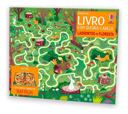 Labirintos Da Floresta: Livro Com Quebra Cabeça, De Sam Smith. Editora Usborne, Capa Mole, Edição 1 Em Português, 2023