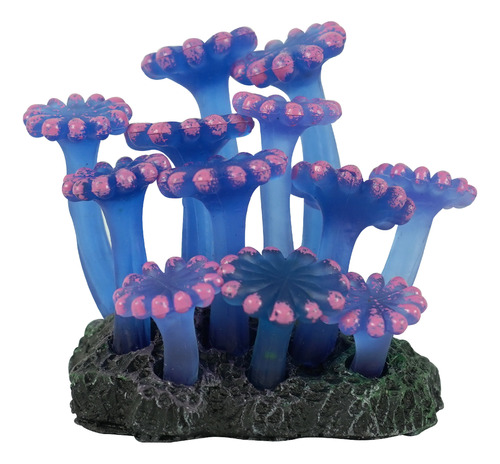 Enfeite De Silicone Soma Coral Zoanthus Palithoa Azul