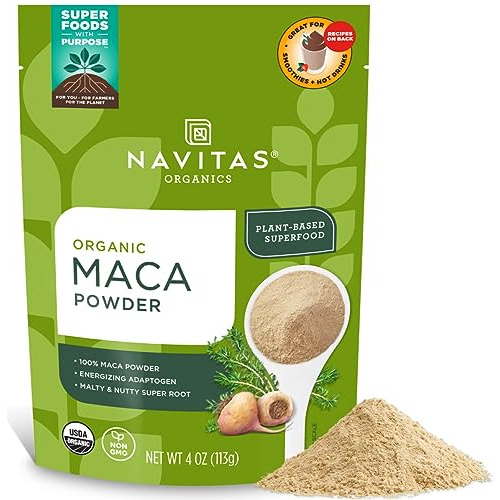 Maca Powder, 4 Oz Bolso Orgánico, No-gmo, Dried-temp Baja, S