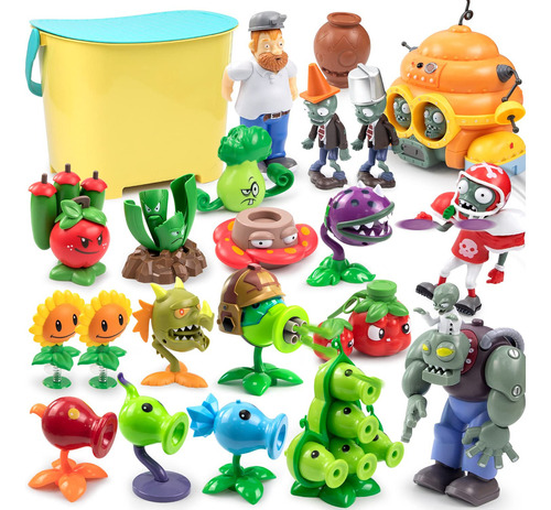 Maikerry Plants And Zombies Vs Toys - Juego De 21 Figuras D.