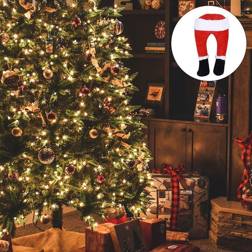 Papai Noel Pernas Decoração Guirlanda De Natal Pedaços De L