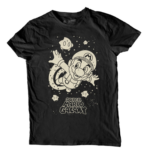 Playera Super Mario Galaxy / Chase / Negra