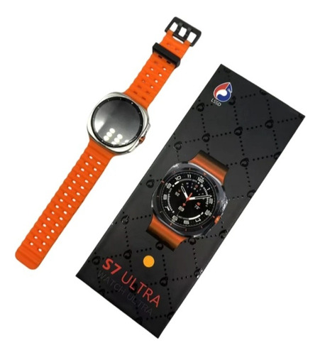 Reloj Smartwatch S7 Ultra Hd Monitoreo De Salud Integral Plateado Milanese Naranja Plateado