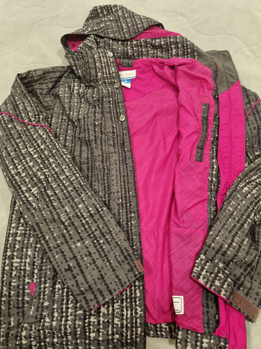 Campera Sky Columbia 2 En 1 Talle 18-20 Impecable!14-17 Años Gris 18-20 Estampada