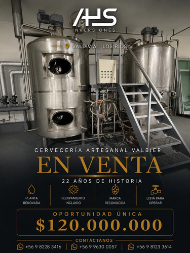 Cervecería Valbier Equipada En Venta, Valdivia